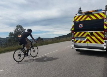 Les bénévoles de la Protection Civile des Vosges mobilisés lors du triathlon de Gérardmer